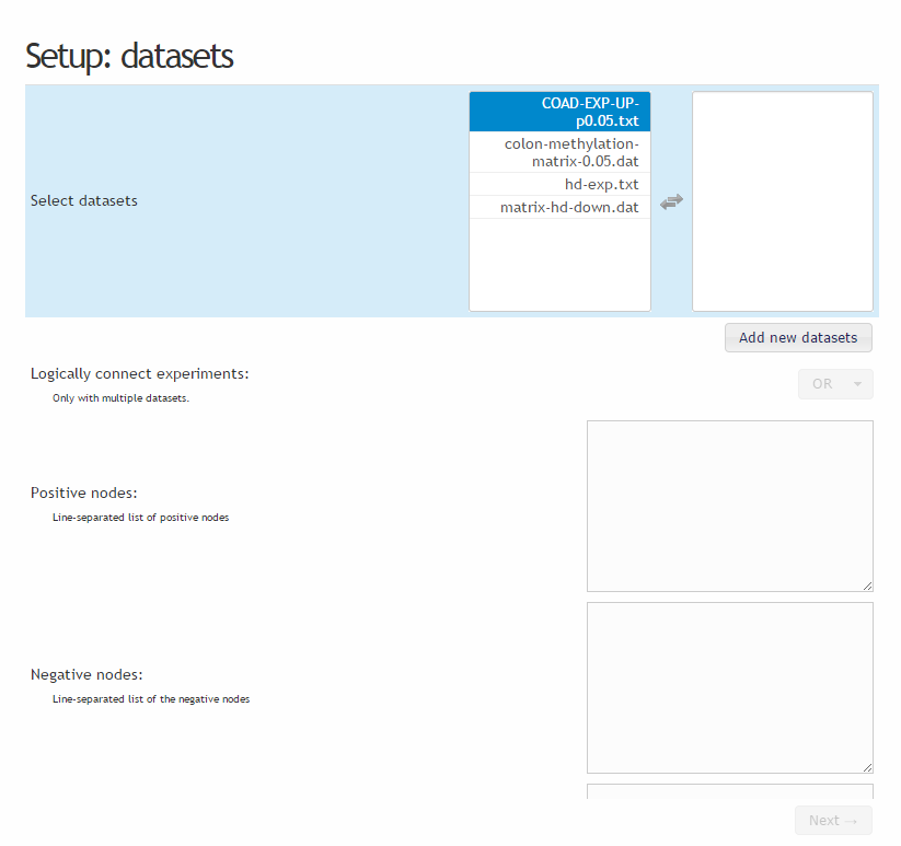 Setting up datasets and special nodes.